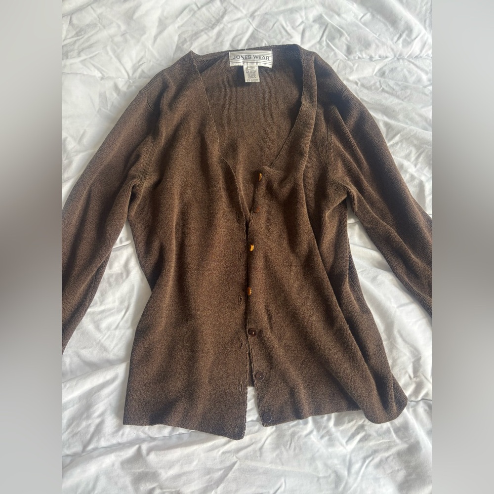 Jones Wear Chocolate Brown Women's Cardigan